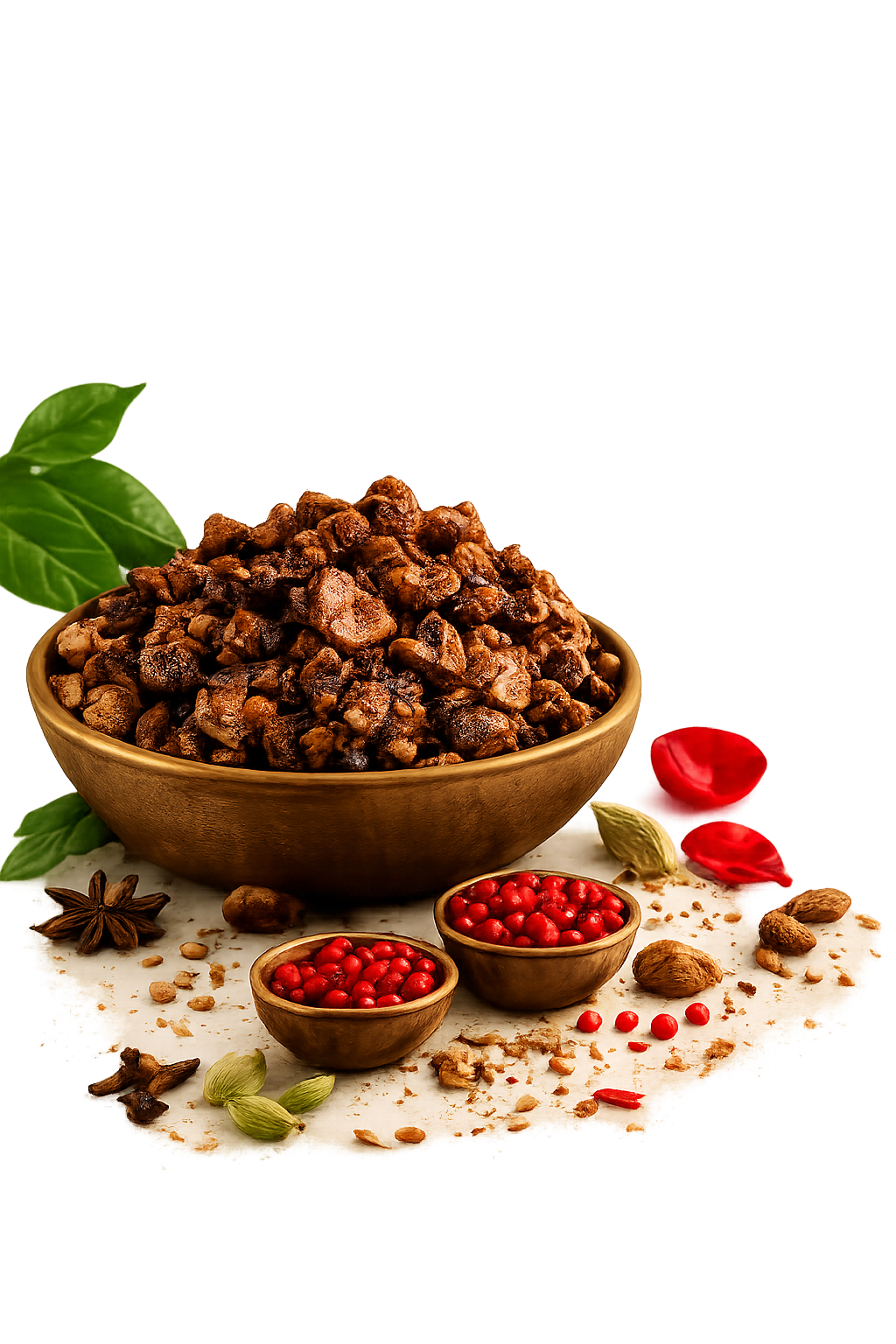 Large bowl of premium supari seeds